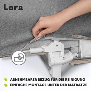 Lionelo Lora Protectie Pat pentru Copii Reglabila 180 Grade Pliabila 105 cm - Img 9