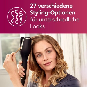 Lockenstab Automat Philips 8000 Series BHB87600, 27 Optiuni Styling, Negru - Img 5