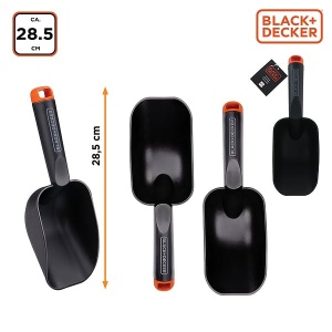 Lopata de gradina BLACKDECKER 285 cm Forma rotunda Negru - Img 7