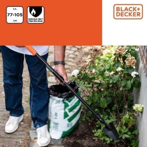 Lopata de gradina BLACKDECKER cu maner telescopic 77-105 cm, hitzebestandig, negru - Img 2
