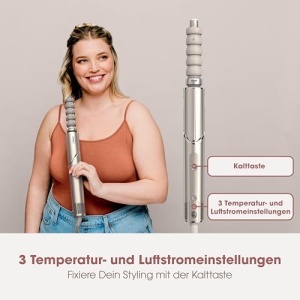 Luftstyler si Haartrockner Shark FlexStyle HD426SLEU, 3 in 1, 1000W, Champagner - Img 10