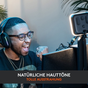Lumina de streaming LED Logitech for Creators Litra Glow Premium cu TrueSoft - Pentru conferinte video, intalniri Zoom, suport reglabil si control al aplicatiilor desktop pentru PC/Mac - Graphite - Img 3