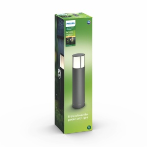 Lumini de exterior Philips Stock, 5,5 W, 2700 K alb cald, rezistent la apa, antracit, IP44 rezistent la intemperii