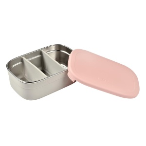 Lunchbox BEABA, 760mL, inox, gripudra rosa, sigilata si BPA-free