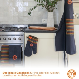 Manusi de cuptor MasterChef, 100 bumbac, rezistente la caldura, design multicolor - Img 7