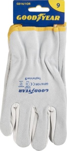 Manusi de lucru Goodyear din piele naturala, marimea 9, culoare alba - Img 3