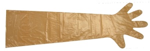 Manusi de unica folosinta Kerbl Vetbasic, 90 cm, 100 bucati, portocalii - Img 4