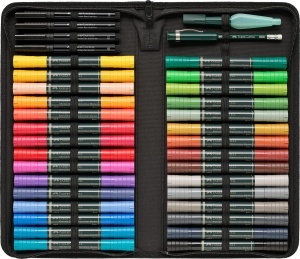 Marker Aquarel Faber-Castell Albrecht Durer, 30 culori, pensula si varf fibros - Img 2