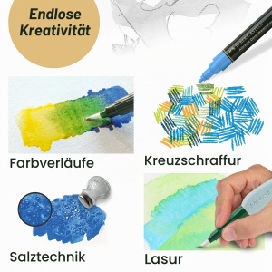 Marker Aquarel Faber-Castell Albrecht Durer, 5 Culori, Pigmentat - Img 6