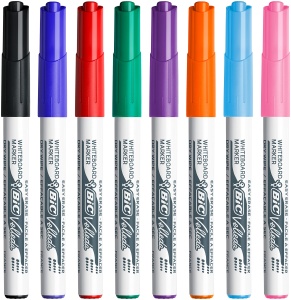 Marker BIC Velleda 1741, 5 bucati, albastru, varf mediu, usor de sters - Img 3