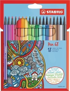 Marker Premium STABILO Pen 68, 1 mm, culoare intensa, usor de utilizat