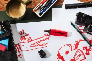 Marker STABILO BOSS ORIGINAL REALRED, rosu, cu tehnologie anti-uscare, 2-5 mm - Img 6