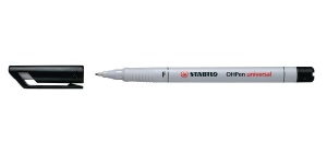 Marker STABILO OHPen 85246, negru, cu tinta solubila, varf de 0,7 mm