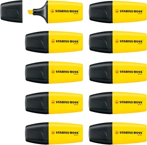 Marker text STABILO BOSS MINI - 2 grosimi, 5 culori, tehnologie anti-uscare