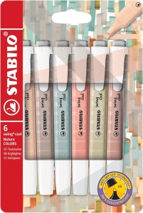 Marker Text STABILO swing cool NatureCOLORS, culori naturale, 1-4 mm