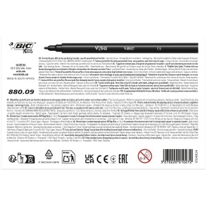 Markere BIC Kids Visa, 24 bucati, negru, cu varf fin, lavabile - Img 2