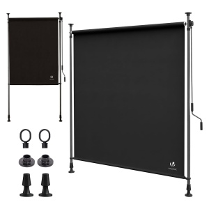 Markiza verticala VOUNOT 200x310 cm, cu manivela, protectie UV, culoare antracit
