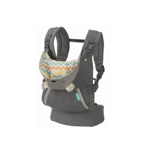 Marsupiu ergonomic Infantino Cuddle Up gri cu gluga tip ursulet pentru copii 54-18 kg - Img 3