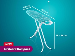 Masa de calcat Leifheit Air Board M Compact, 120x38cm, ultralight, inaltime ajustabila - Img 7