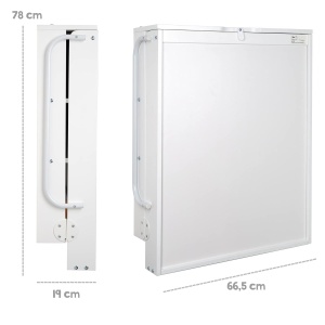 Masa de schimbat pentru bebelusi Roba Wandwickelregal, alba, cu suport si dimensiuni 79x63x19 cm - Img 6