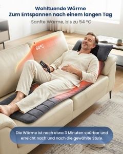 Masaj Comfier cu Functie de Calorifere, 10 Motoare de Vibratie, 4 Perne de Calorifere - Img 6