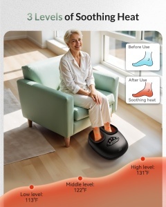 Masaj Electric pentru Picioare Snailax cu Functie de Calorifere, Knetmassage si Comprimare Aer - Img 3