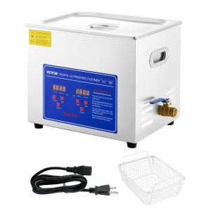 Masina de curatat cu ultrasunete VEVOR Masina de curatat cu ultrasunete din otel inoxidabil 10L Temporizator de incalzire digitala Curatarea bijuteriilor pentru uz casnic personal comercial - Img 9