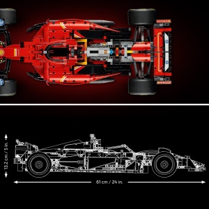 Masina de curse LEGO Technic Ferrari SF-24 F1 - Model de masina pentru adulti - Set de colectie de Formula 1 - Motor transmisie directie si DRS V6 la  - Img 3