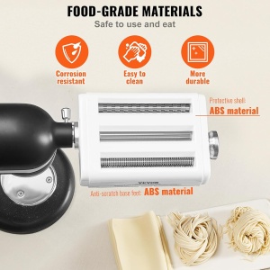 Masina de Facut Paste VEVOR 3 in 1, Inox, 8 Setari Grosime, Rosu - Img 5
