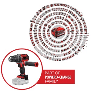 Masina de gaurit combinata cu acumulator profesionala Einhell TP-CD 18/60 Li-i BL Solo Power X-Change (Li-Ion, 18 V, motor fara perii, 60 Nm, rata de impact 32.000 min-1, livrare fara baterie si incarcator) - Img 2
