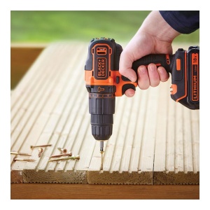 Masina de gaurit cu percutie BLACKDECKER 18V, 2x1.5Ah, LED, Kitbox - Img 4