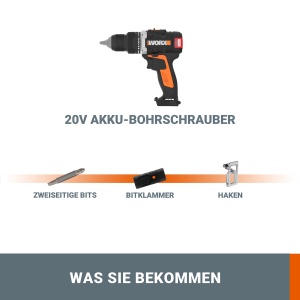 Masina de gaurit si insurubat WORX WX175.9, 20V, fara perii, 60Nm, fara acumulator - Img 6