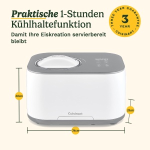 Masina de inghetata Cuisinart FreezeEase 3 setari fara pre-racire 950 ml - Img 8