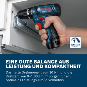 Masina de insurubat Bosch Professional GSR 12V-15, 30 Nm, Design compact - Img 5