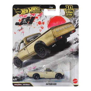 Masina de jucarie Hot Wheels Datsun 620, 164, cu roti Real Riders, metal - Img 6