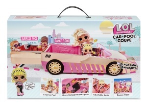Masina de Jucarie L.O.L. Surprise Car-Pool Coupe cu Piscina si Papusa Exclusiva, Roz