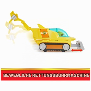 Masina de jucarie PAW PATROL Aqua Pups cu figurina Rubble, 23 cm, design Hammerhai - Img 6