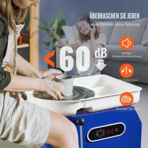 Masina de Modelat Ceramica VEVOR 450 W, Roda de 28 cm, cu Pedal si Accesorii - Img 6