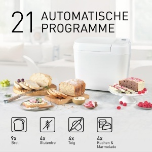 Masina de paine Panasonic SD-B2510W, 21 programe, 4 programe gluten free, alba - Img 5