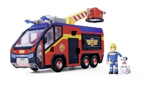 Masina de pompieri Simba Feuerwehrmann Sam Jupiter cu sunete si lumini, 32 cm