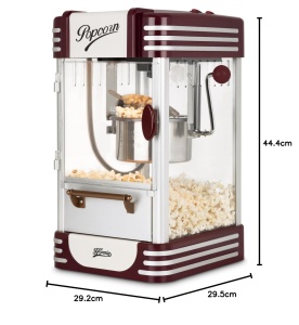 Masina de Popcorn H.Koenig POP330, Capacitate 50g, Putere 360W, Design Retro - Img 11