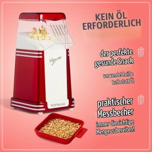 Masina de Popcorn Nostalgia RHP310, 1.9 Litri, Sanatos, Fara Ulei, Rosu Retro - Img 4
