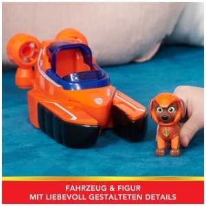 Masina de salvare PAW PATROL Aqua Pups cu figurina Zuma, 23 cm, design Hummer - Img 2