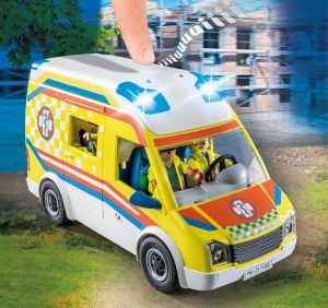 Masina de Salvare PLAYMOBIL 71202 cu Lumini si Sunete, 67 Piese, pentru Copii 4 - Img 7