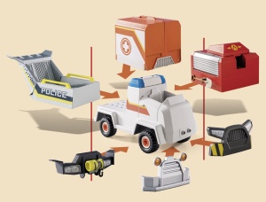 Masina de salvare PLAYMOBIL Duck On Call 70916 cu lumini si sunete, pentru copii de la 3 ani - Img 6