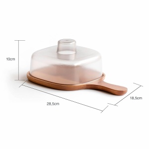 Masina de taiat branza Lacor 62004, din lemn de acacia, BPA-free, 21.5 x 18.5 cm - Img 2
