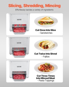 Masina de taiat carne VEVOR DGQ-32B 550W lame din inox 35mm grosime - Img 2