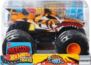 Masina de Teren Hot Wheels Tiger Shark, 124, cu Roti Mari si Detalii Realiste - Img 5