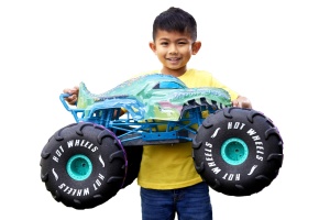 Masina de Teren Radiocomandata Hot Wheels Mega-Wrex 16, 60 cm, Multi-suprafata
