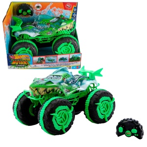 Masina de teren radiocomandata Hot Wheels Monster Trucks Great Bite, 115, cu roti Mutant Grip
